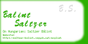 balint saltzer business card