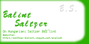 balint saltzer business card